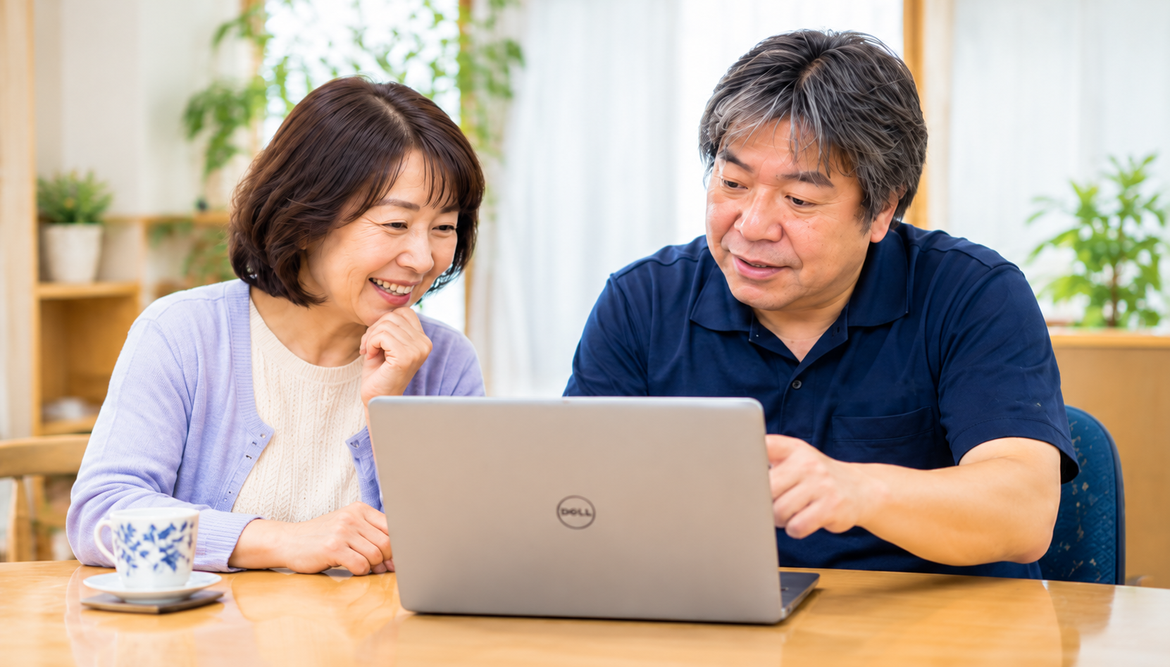 パソコンについて相談するお客様とサポート担当者